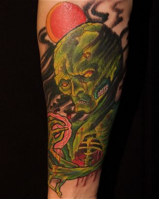 Zombie Tattoo Pics On Man Arm