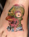 Ankle Zombie Tattoo design