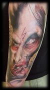 Zombie  face tattoos