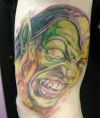 Zombie Face Tattoo Art Idea