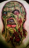 Zombie Face Tattoo Picture
