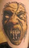 Zombie Face Tattoo Picture  