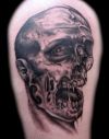 Zombie Face Tattoo design