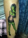 Zombie Tattoo Image on Leg