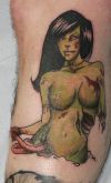 Sexy Zombie Tattoo Design