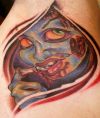 Zombie Face Tattoo Art