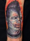 Tattoo of Zombie face