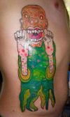 Zombie Tattoo Art on Rib