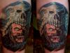 Zombie Tattoo on Man Leg