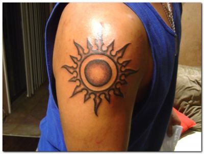 Tribal Sun Tattoo On Arm Tribal Sun Tattoo On Arm