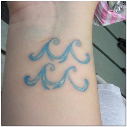 Aquarius Symbol Tattoos