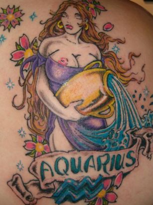 Aquarius Zodiac Tattoos Pics