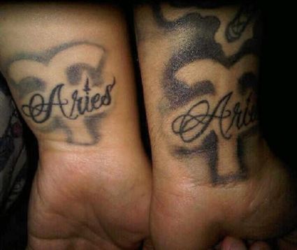 Aries Tattoo Pic On Wrist