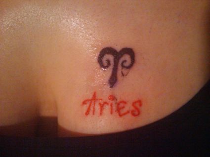 Aries Tattoo On Breast