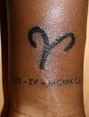 aries sign tattoo on wrist