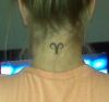 aries tattoo on back of neck