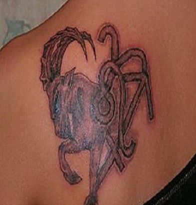 Capricorn Back Tattoo