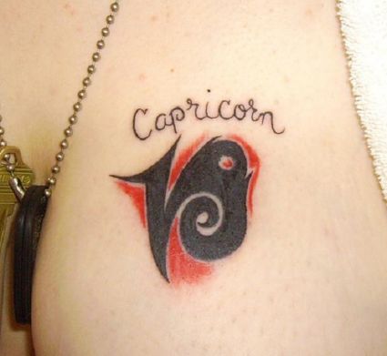 Capricorn Pic Tattoo On Breast