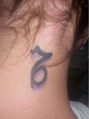 Capricorn Pics Tattoo On Neck