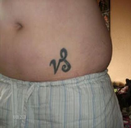 Capricorn Sign Tattoo On Stomach