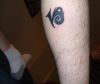 capricorn sign tattoo on calf