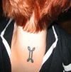 gemini sign pic tattoo on back