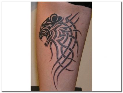 Tribal Leo Zodiac Tattoo