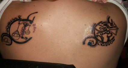 Libra Tattoo On Back