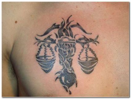 Libra Zodiac Tats On Chest