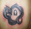 libra sign and dragon pic tattoo