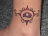 libra sign tattoo on ankle