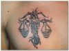 libra zodiac tats on chest