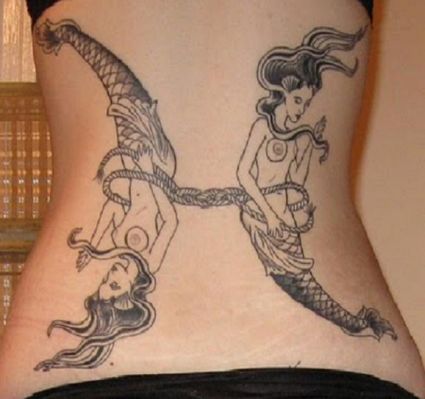 Pisces Tattoo Picture On Back