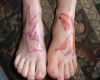 pisces tattoo pic on feet