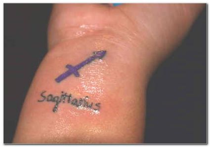 Sagittarius Pic Tattoo On Wrist