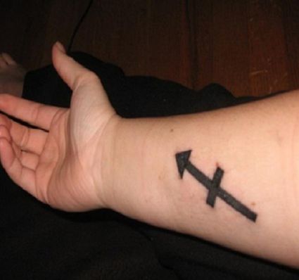 Sagittarius Pic Tattoos On Arm