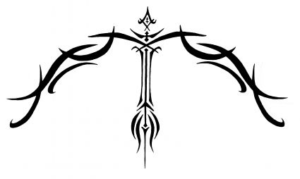 Sagittarius Tribal Free Tattoo