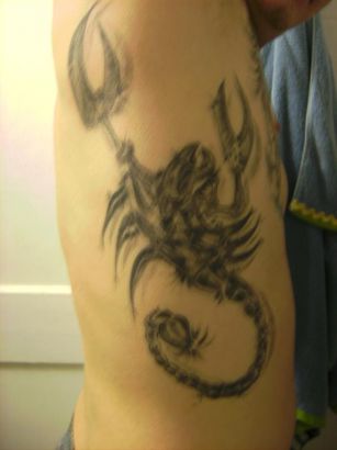 Scorpio Zodiac Tats Pics On Side Back