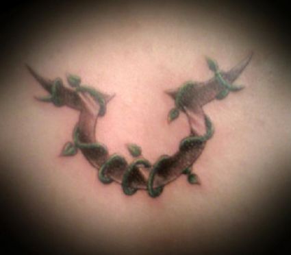 Taurus Sign And Vine Tattoo