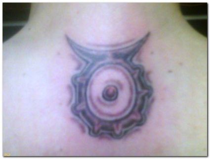 Taurus Sign Tattoo On Back