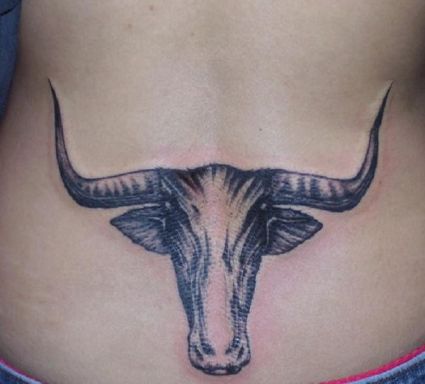 Taurus Tattoo On Back