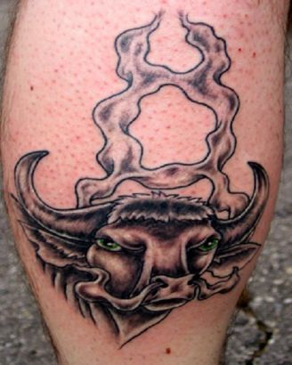 Taurus Tattoo On Calf