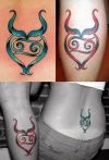 taurus symbol tattoos design