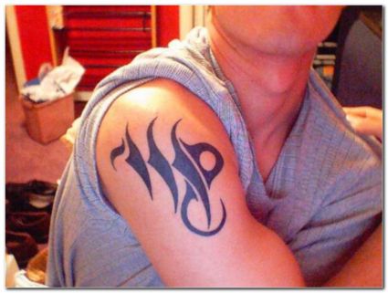 Virgo Sign Tattoo On Shoulder