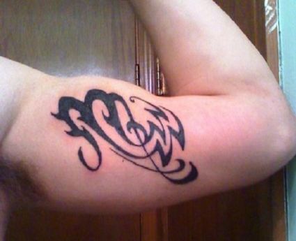 Virgo Tattoo On Biceps