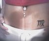 virgo sign pic tattoo on lower stomach