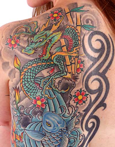 Itattooz-Japanese-Dragon-Tattoo-Combined-With-A-Koi-Fish-And-Tribals